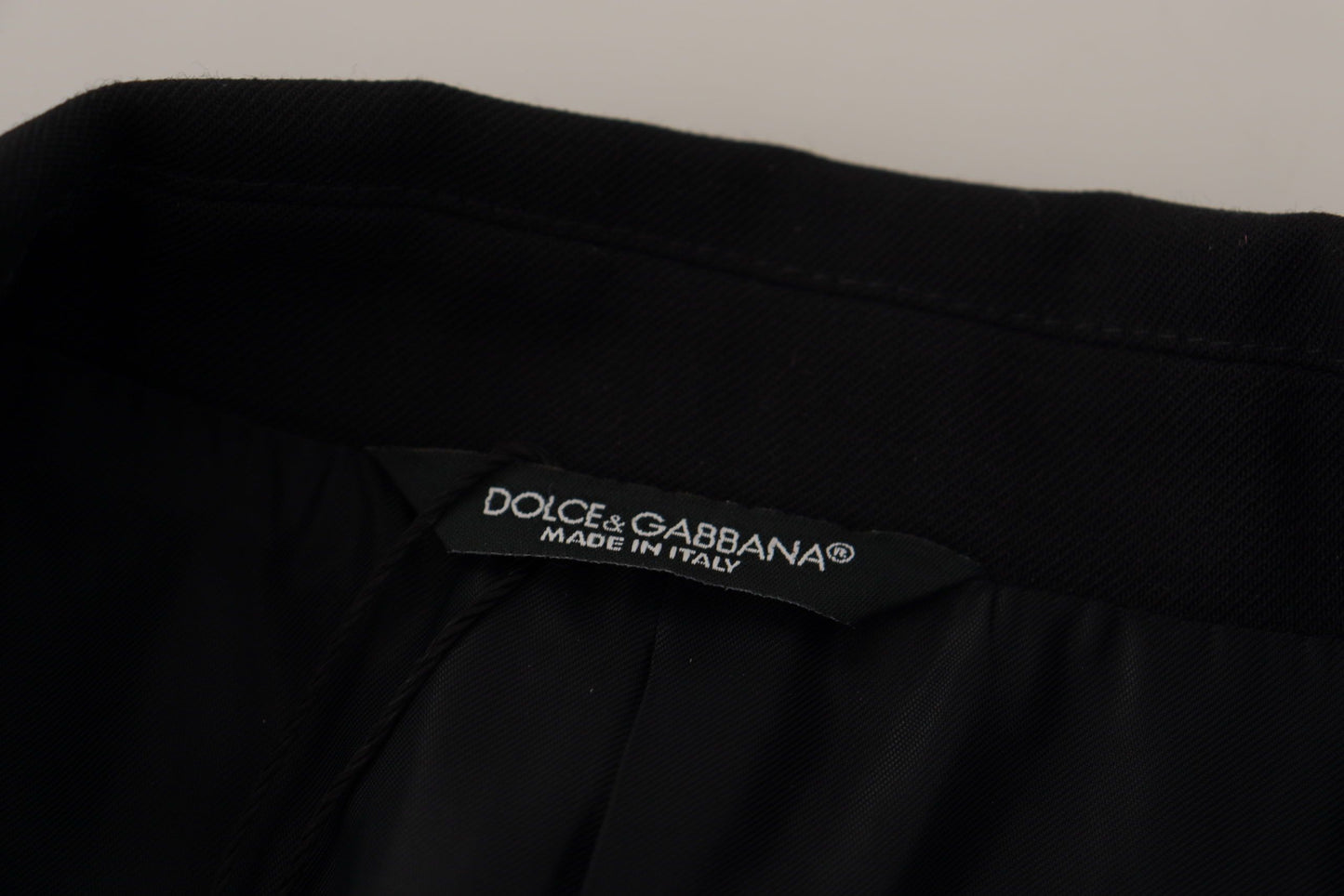 Dolce &amp; Gabbana Schwarzer Zweireiher-Mantel-Blazer