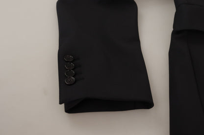 Dolce &amp; Gabbana – Einreihiger Mantel aus schwarzer Wolle für Herren