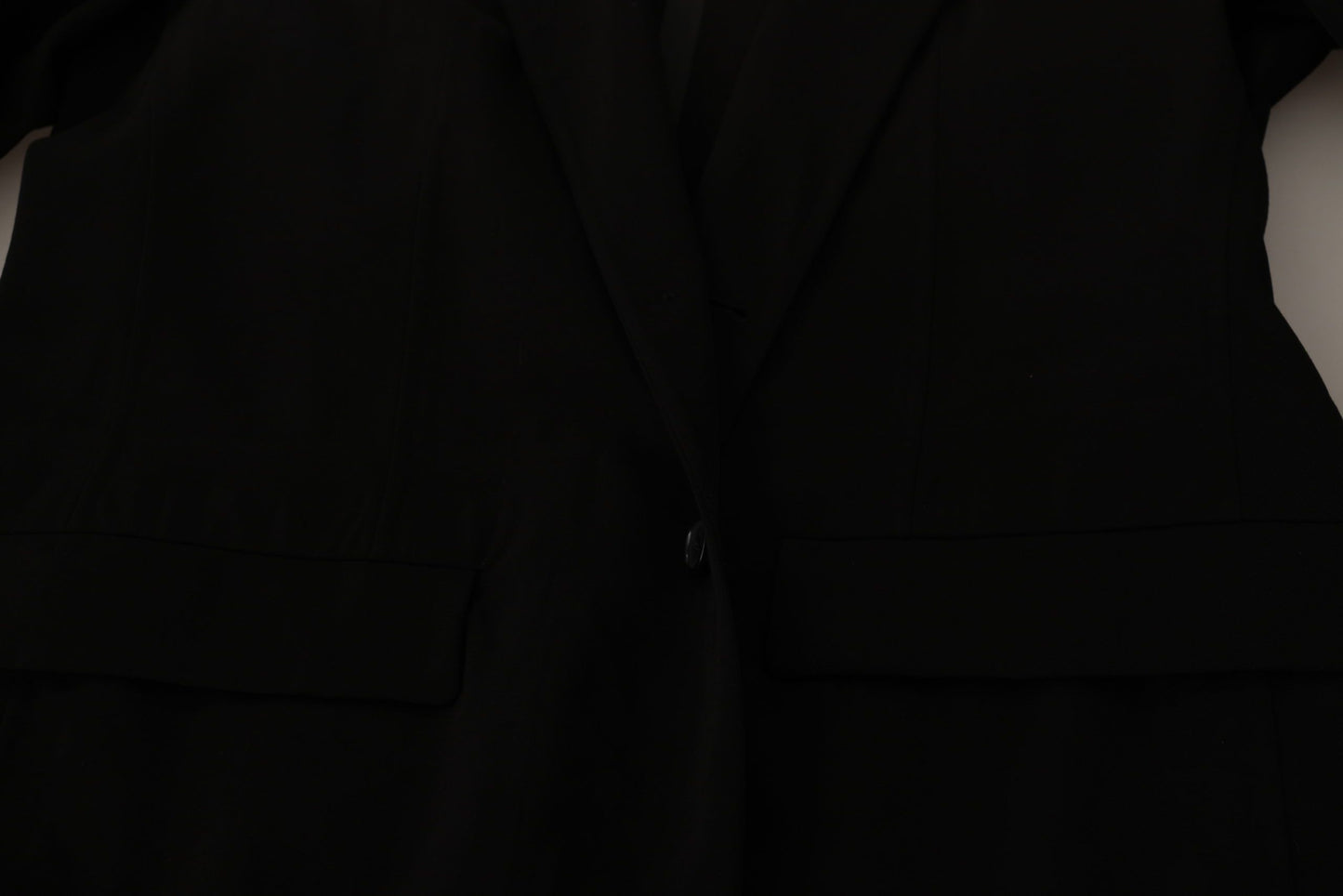 Dolce &amp; Gabbana – Einreihiger Blazer aus schwarzer Wolle