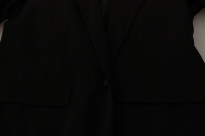 Dolce &amp; Gabbana – Einreihiger Blazer aus schwarzer Wolle