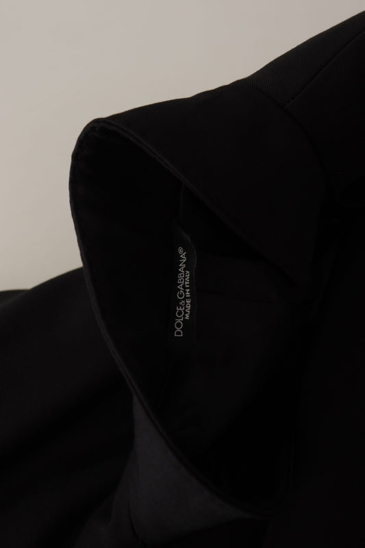 Dolce &amp; Gabbana – Einreihiger Blazer aus schwarzer Wolle