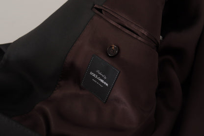 Dolce &amp; Gabbana Schwarzer einreihiger Blazer aus Wolle v