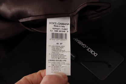Dolce &amp; Gabbana Schwarzer einreihiger Blazer aus Wolle v