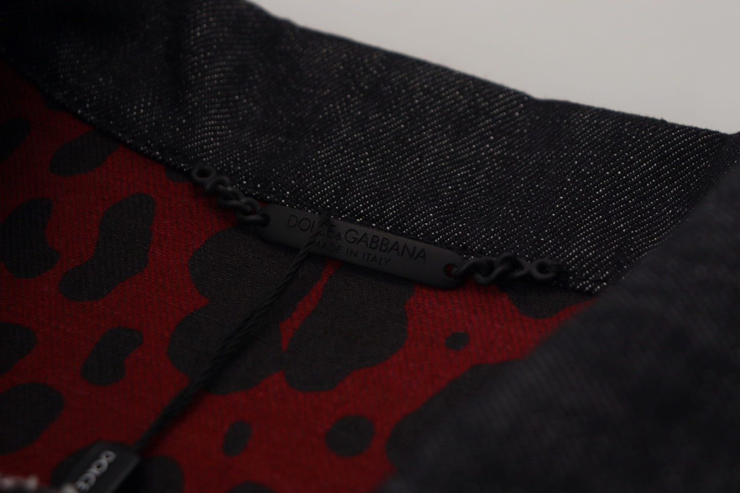 Dolce &amp; Gabbana – Schwarze Jeansjacke aus Baumwolle mit durchgehender Knopfleiste