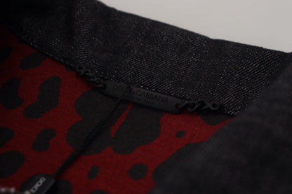Dolce &amp; Gabbana – Schwarze Jeansjacke aus Baumwolle mit durchgehender Knopfleiste