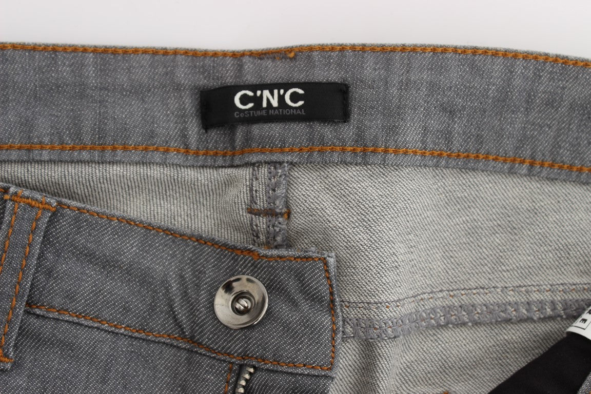 Costume National Jeans aus grauer Baumwolle in normaler Passform