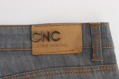 Costume National Jeans aus grauer Baumwolle in normaler Passform