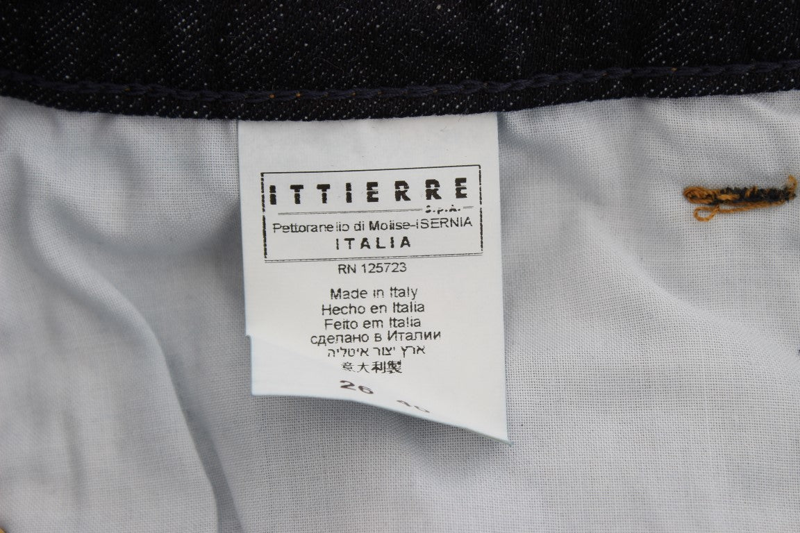 Costume National – Slim Fit Bootcut-Jeans aus Baumwolle in Blau