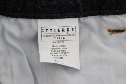 Costume National – Slim Fit Bootcut-Jeans aus Baumwolle in Blau