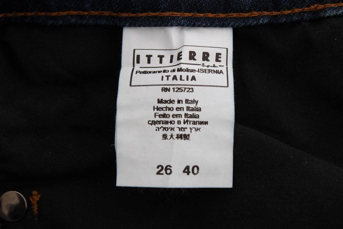 Costume National – Bootcut-Jeans aus Baumwollmischung in Blau