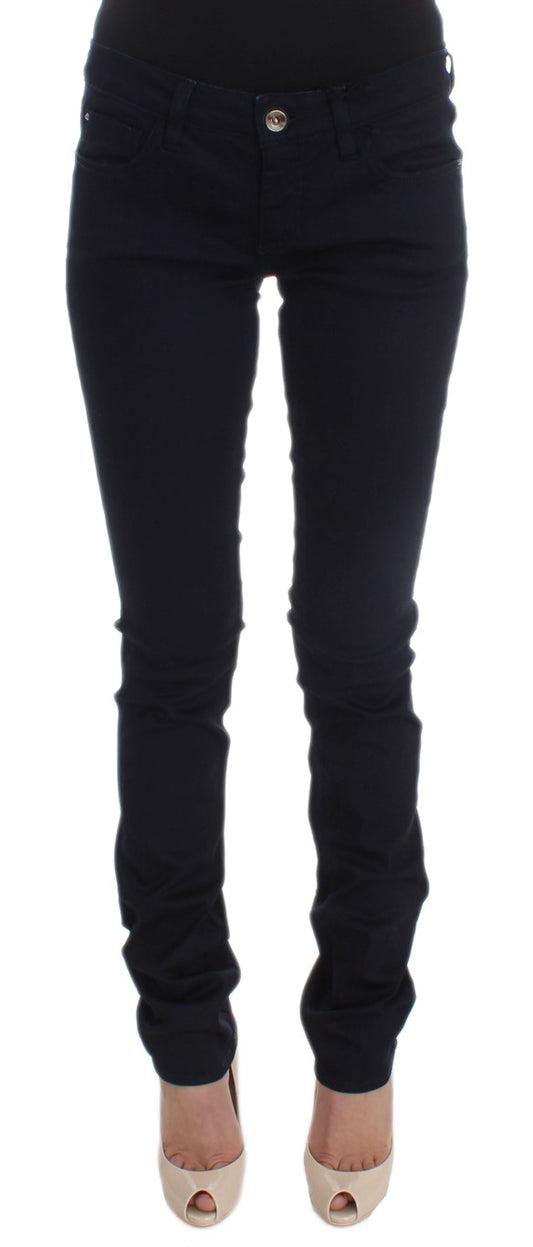 Costume National – Slim Fit-Jeans aus Baumwollmischung in Blau