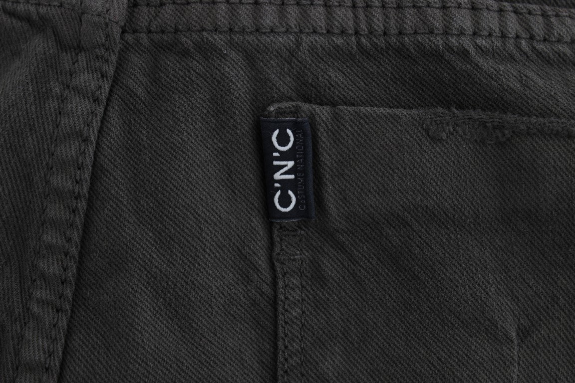 Costume National – Grüne Slim-Fit-Jeans aus Baumwollmischung