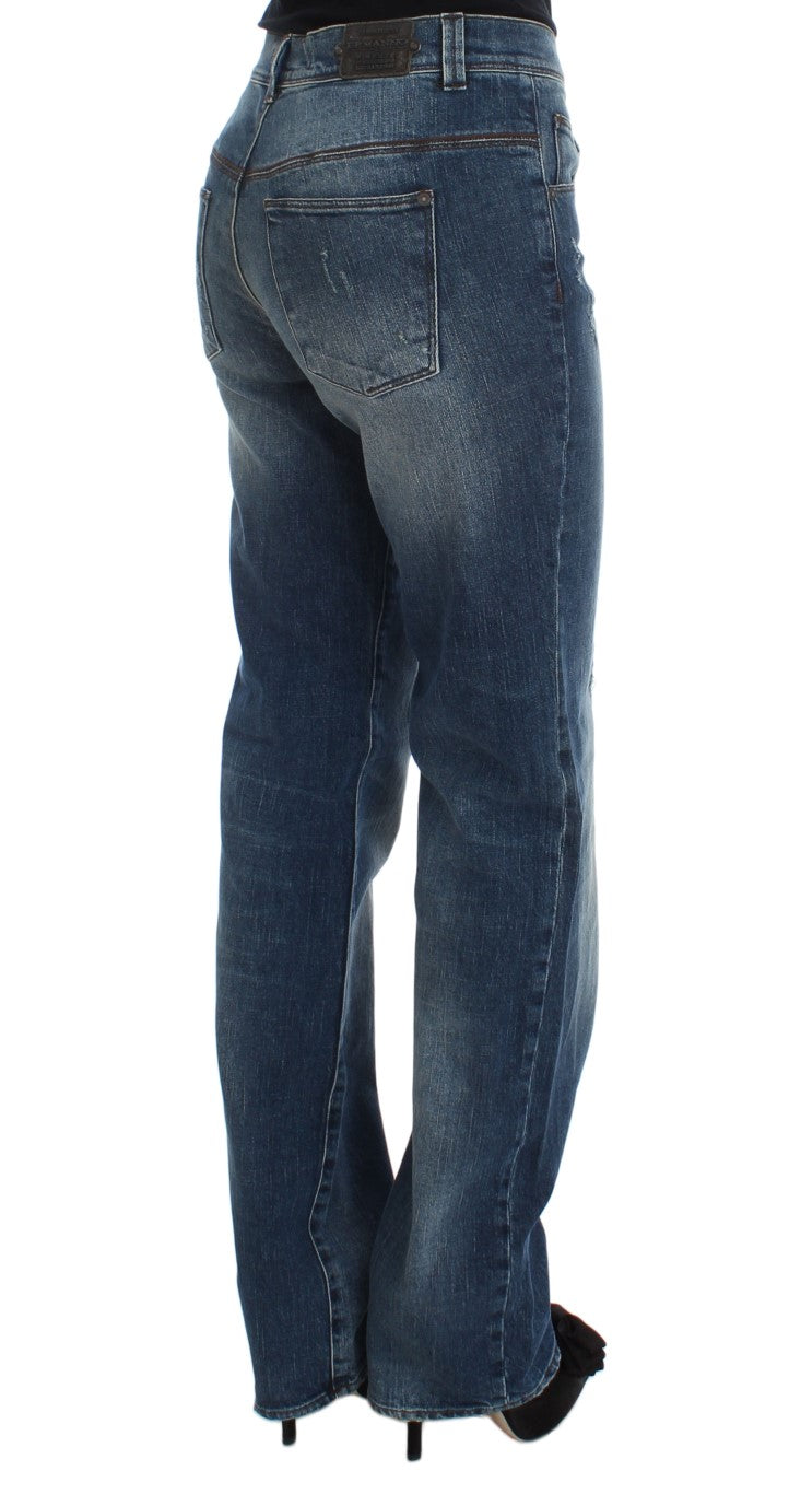 Ermanno Scervino – Slim Fit-Jeans aus Baumwollmischung in blauer Waschung