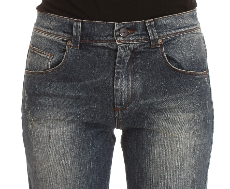 Ermanno Scervino – Slim Fit-Jeans aus Baumwollmischung in blauer Waschung