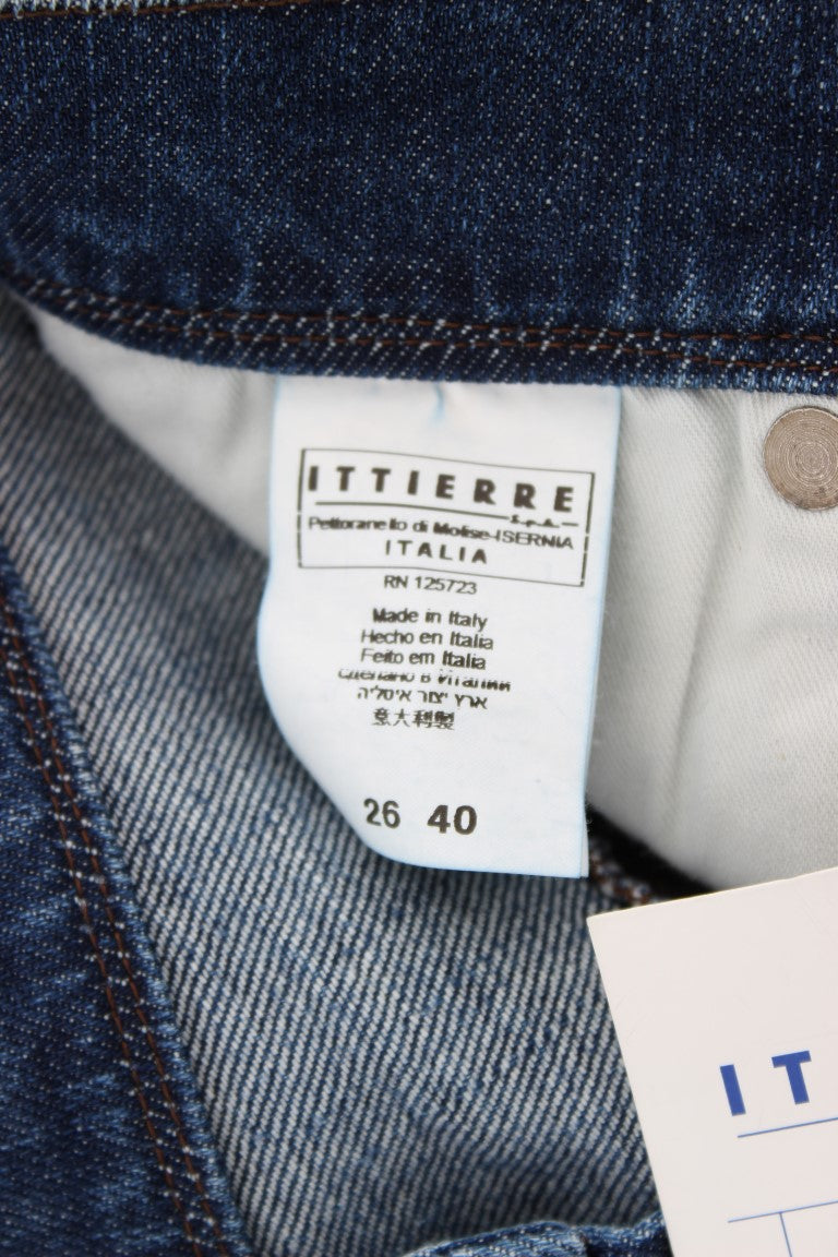 Ermanno Scervino – Slim Fit-Jeans aus Baumwollmischung in blauer Waschung