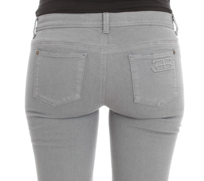 بنطال جينز ضيق من مزيج القطن باللون الأزرق من Ermanno Scervino