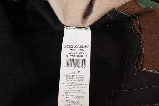 Dolce &amp; Gabbana Mehrfarbiges Button-Down-Patchworkhemd