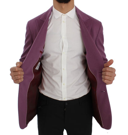 Dolce &amp; Gabbana – Lilafarbene Slim-Fit-Blazerjacke aus Kaschmir