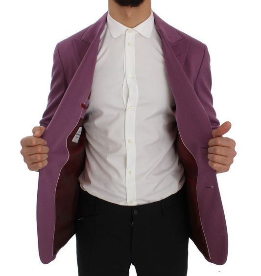 Dolce &amp; Gabbana – Lilafarbene Slim-Fit-Blazerjacke aus Kaschmir