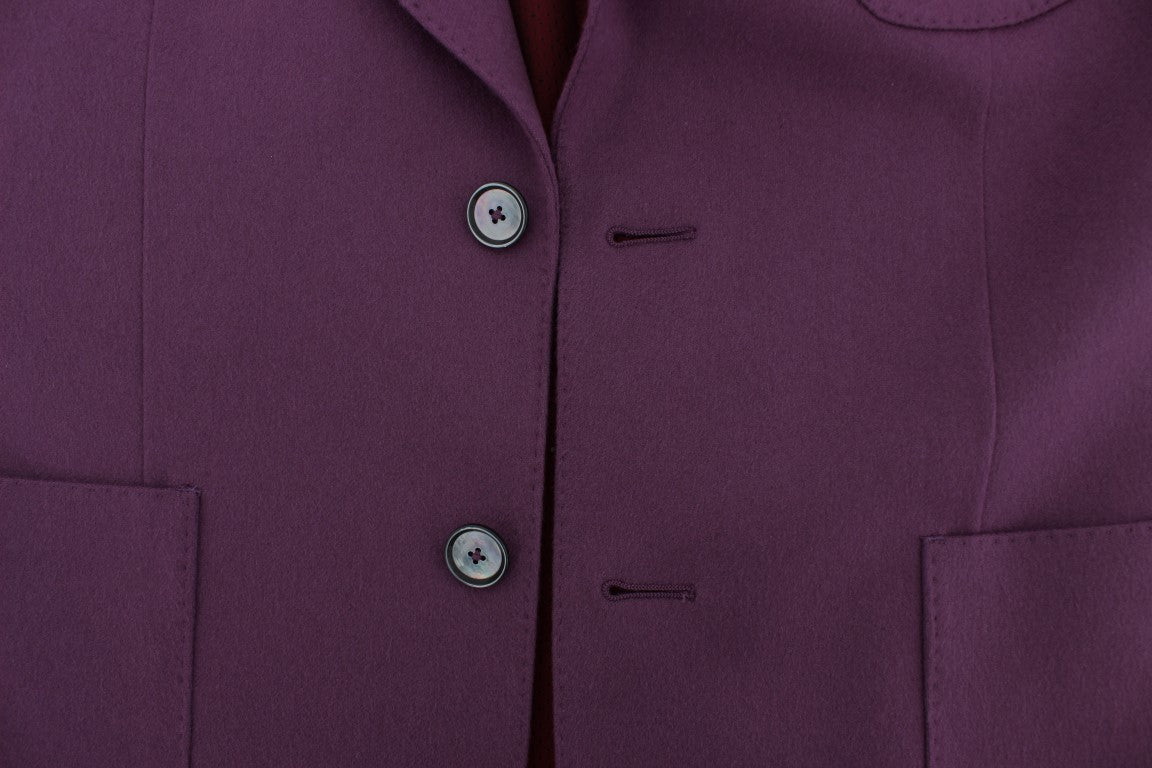Dolce &amp; Gabbana – Lilafarbene Slim-Fit-Blazerjacke aus Kaschmir