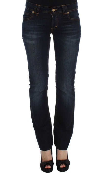 John Galliano Slim Fit Jeans aus Baumwolle in blauer Waschung