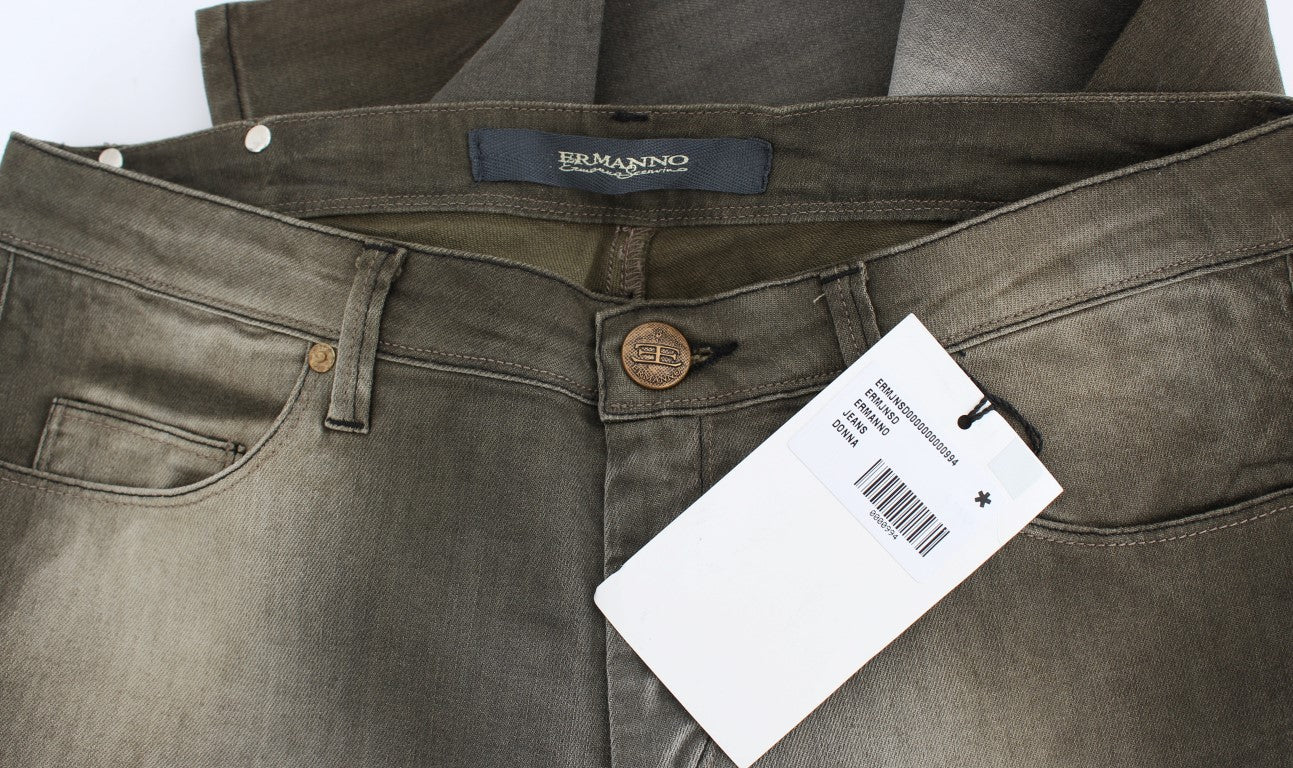 Ermanno Scervino – Locker geschnittene Boyfriendjeans aus Baumwollmischung in Grau