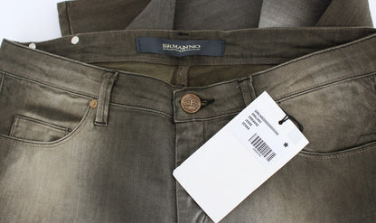 Ermanno Scervino – Locker geschnittene Boyfriendjeans aus Baumwollmischung in Grau