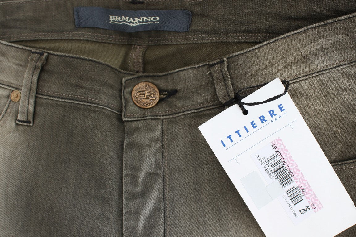 Ermanno Scervino – Locker geschnittene Boyfriendjeans aus Baumwollmischung in Grau