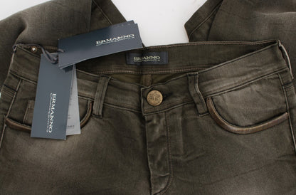 Ermanno Scervino – Slim Fit-Jeans aus grau verwaschener Baumwollmischung