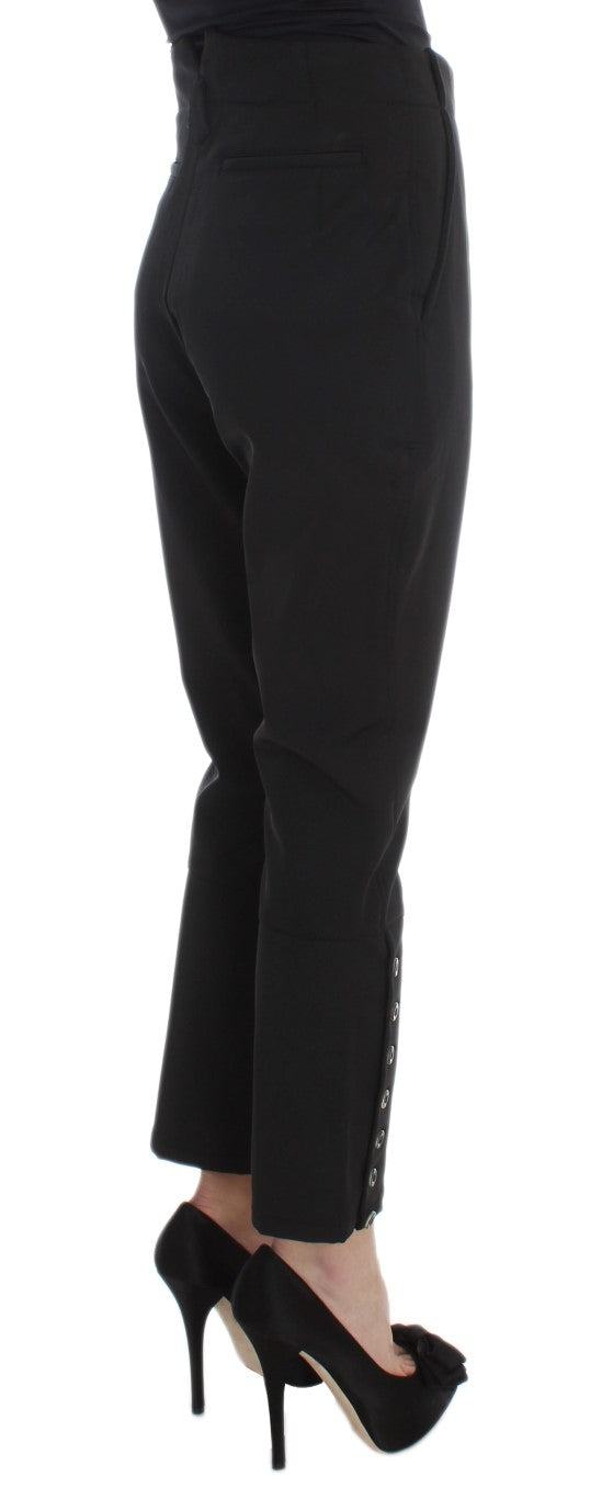 Ermanno Scervino – Schwarze Caprihose aus Baumwollmischung