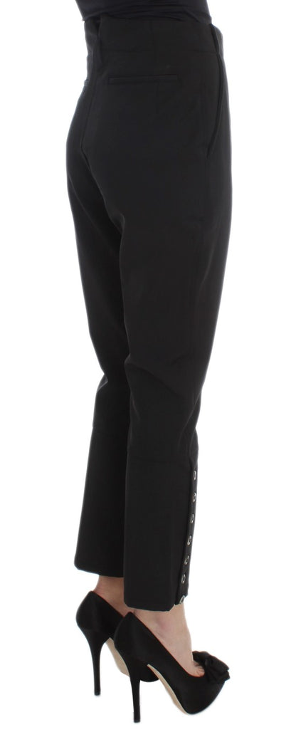Ermanno Scervino – Schwarze Caprihose aus Baumwollmischung