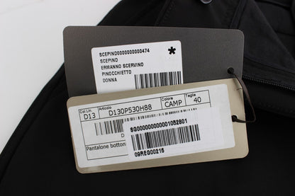 Ermanno Scervino – Schwarze Caprihose aus Baumwollmischung