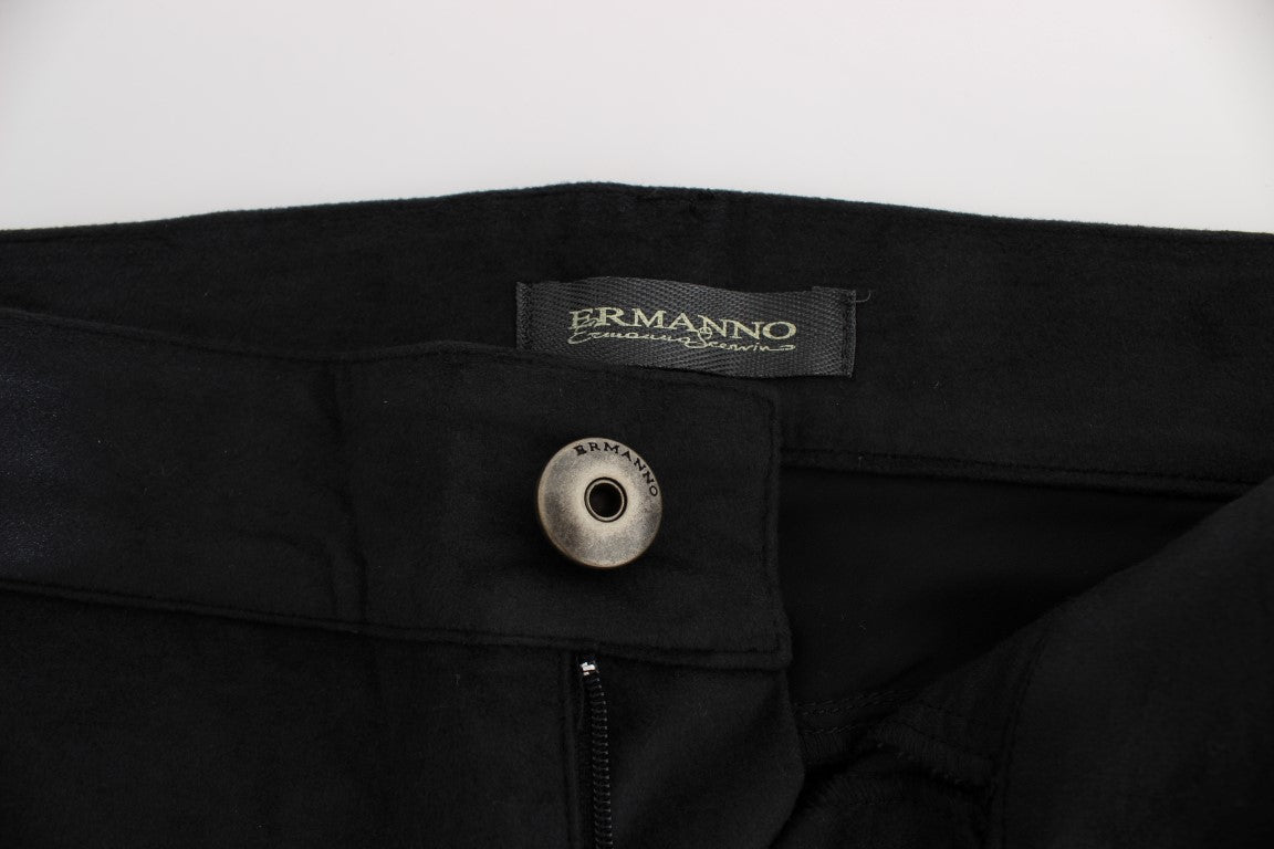Ermanno Scervino – Schwarze Hose aus Baumwollmischung in normaler Passform