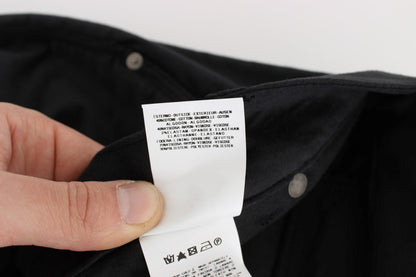 Ermanno Scervino – Schwarze Hose aus Baumwollmischung in normaler Passform
