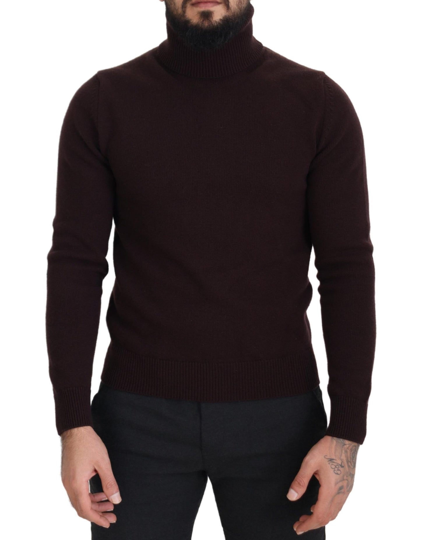 Dolce &amp; Gabbana – Pullover mit Rollkragen in Braun aus Wolle