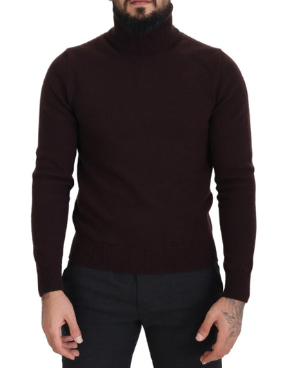 Dolce &amp; Gabbana – Pullover mit Rollkragen in Braun aus Wolle