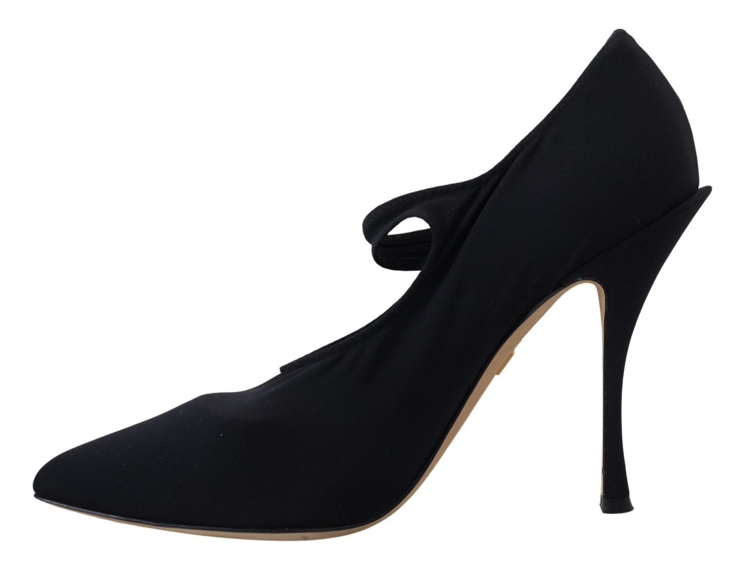 Dolce &amp; Gabbana Schwarze Socken Stretch-Pumps mit Kristallen