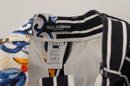 Dolce &amp; Gabbana – Bermudashorts aus Majolika mit mehrfarbigen Streifen