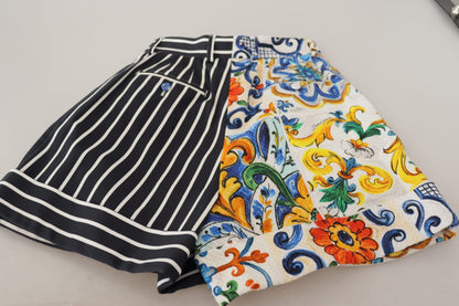 Dolce &amp; Gabbana – Bermudashorts aus Majolika mit mehrfarbigen Streifen