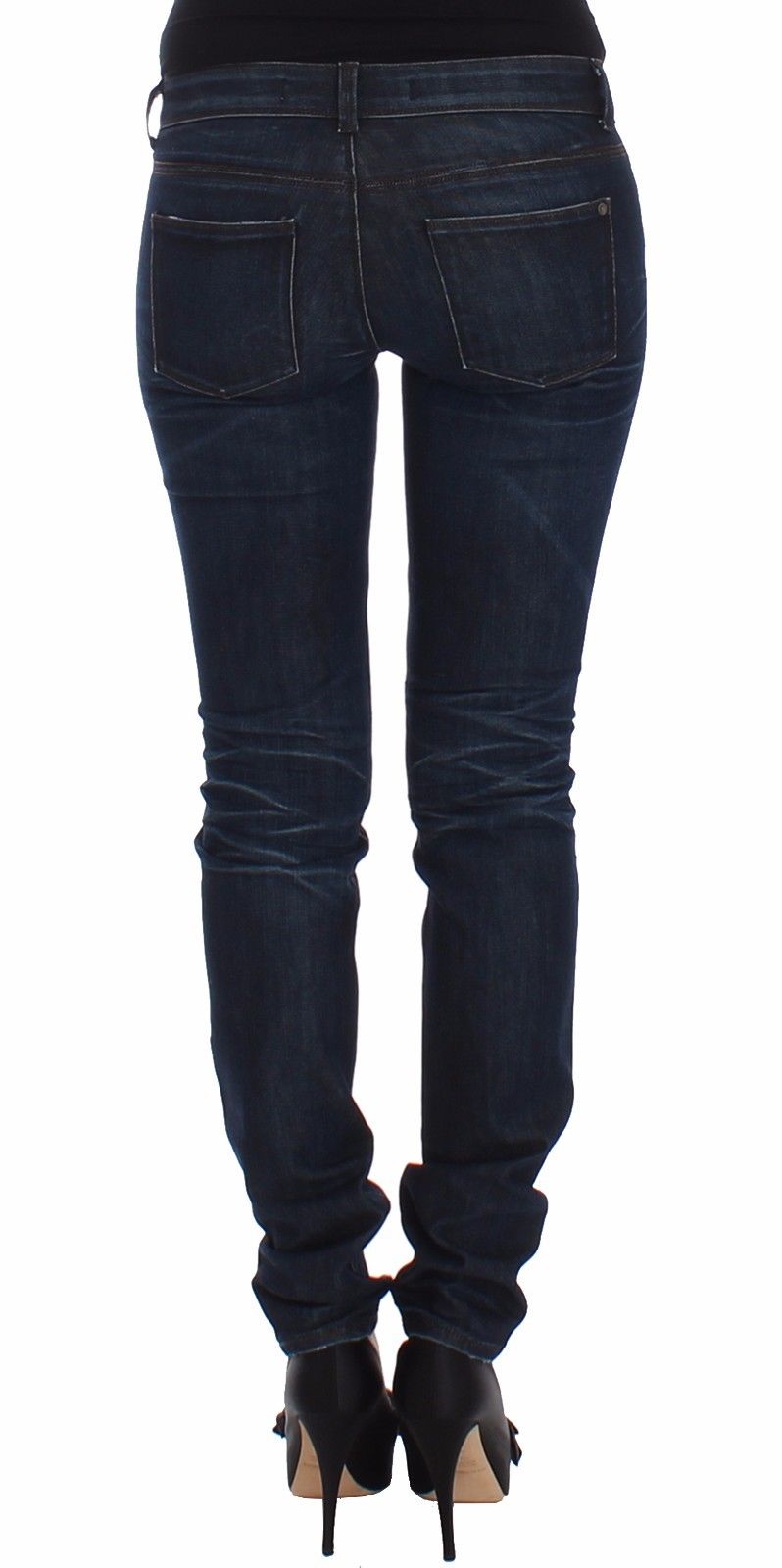 Ermanno Scervino Blaue Slim Jeans Denim Hose Skinny Leg Stretch