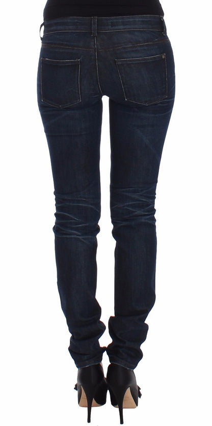 Ermanno Scervino Blaue Slim Jeans Denim Hose Skinny Leg Stretch