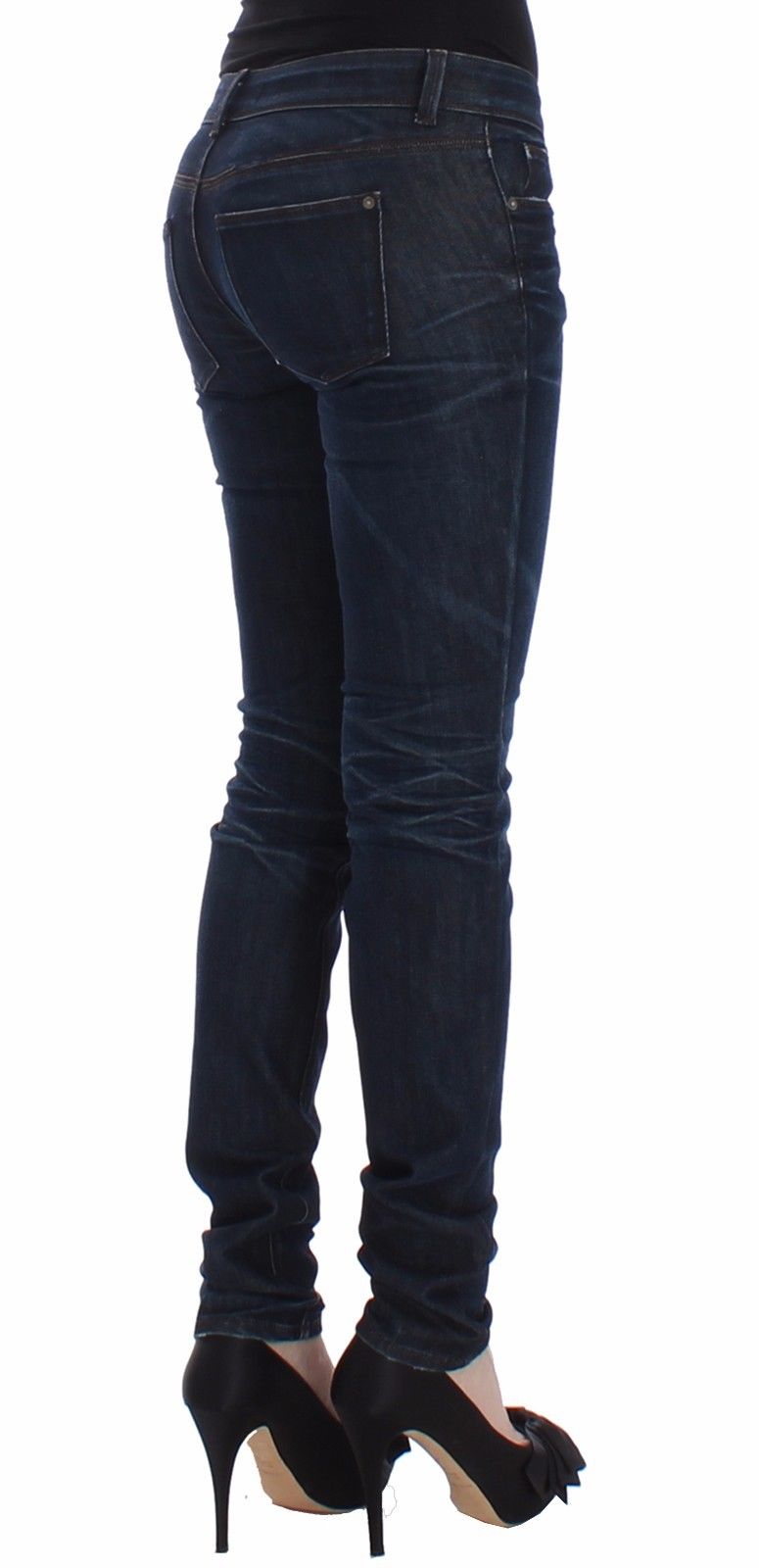 Ermanno Scervino Blaue Slim Jeans Denim Hose Skinny Leg Stretch