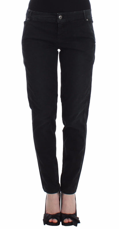 Ermanno Scervino Blaue Slim Jeans Denim Hose Skinny Leg Straight