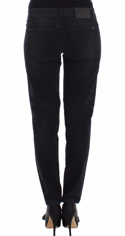 Ermanno Scervino Blaue Slim Jeans Denim Hose Skinny Leg Straight