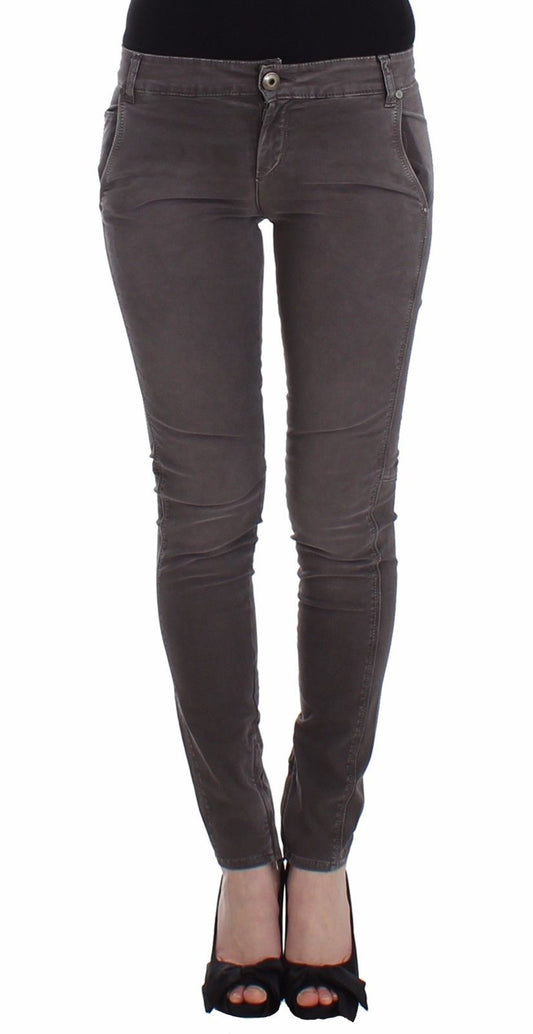 Ermanno Scervino Grau Slim Jeans Denim Hose Skinny Leg Stretch