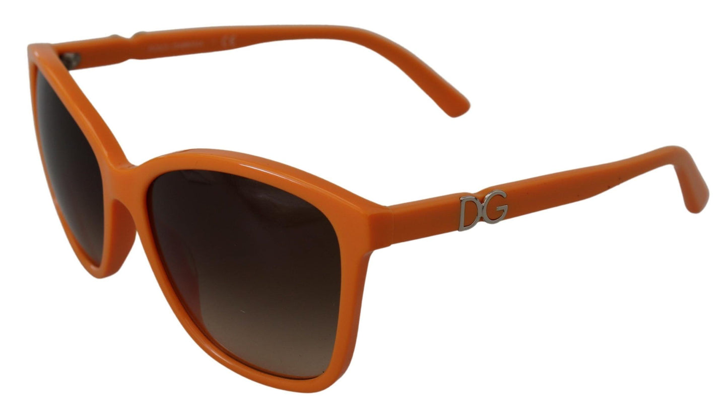 Dolce &amp; Gabbana – Runde Sonnenbrille mit orangefarbenem Acetatrahmen DG4170PM