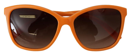 Dolce &amp; Gabbana – Runde Sonnenbrille mit orangefarbenem Acetatrahmen DG4170PM