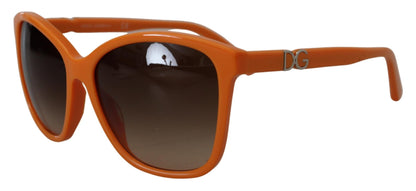 Dolce &amp; Gabbana – Runde Sonnenbrille mit orangefarbenem Acetatrahmen DG4170PM