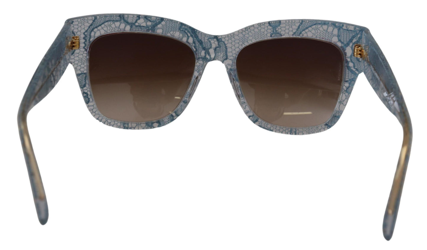 Dolce &amp; Gabbana – Rechteckige Sonnenbrille DG4231 aus blauem Acetat mit Spitze