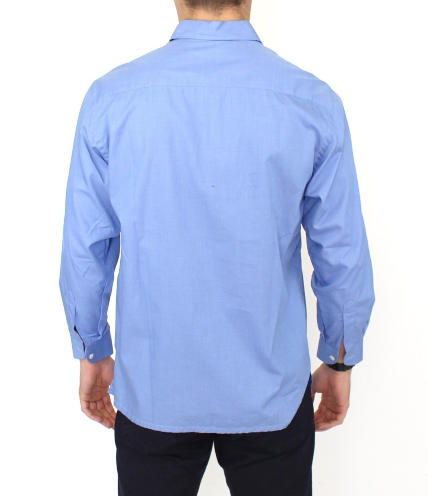Ermanno Scervino – Blaues Baumwollhemd mit klassischer Passform